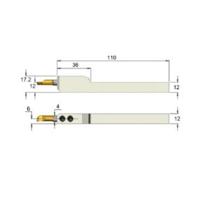 SEMV1212H4 Portautensile con gambo quadro 12x12mm Tiny Tools Carmex per tornitura interna con sede utensile Ø4