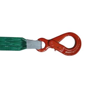 MURTRA CLE-GS5.1 Sistema di sollevamento per gru con gancio di sicurezza, braca rossa, portata 5.000 kg, lunghezza 1mt