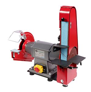 NEBES SL1-S-MF Tisch-Bandschleifmaschine kombiniert mit Schleifmaschine, 230V Einphasen-Induktionsmotor - Band 1000x50mm und Schleifscheibe 200x25x20mm