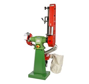 NEBES SLA-4 Grinding and sanding machine with grinding wheel and vacuum cleaner, 400V three-phase induction motor - Abrasive belt dimensions 2000x50mm, Grinding wheel 250x35x25mm