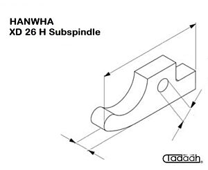 SM-02026-001 Nasello per tornio HANWHA - XD 26 H Mandrino principale