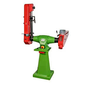 NEBES Elettromeccanica SN-6 Macchina Sbavatrice-Levigatrice industriale a doppio nastro, motore induzione trifase 400V - Dimensioni nastro abrasivo 2000x50mm