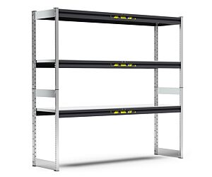 Fami ST2003 Regal mit großer Spannweite mit modularem Aufbau zur Anpassung an die räumlichen Gegebenheiten und zur Erweiterung des Systems - Abmessungen 2065x321x2016mm