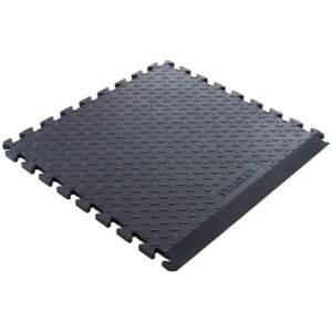 UNICOMFORT STANLEY UMT2424B - Tappetino anti-fatica a piastrelle con 1 bordo 60x60x1,5cm