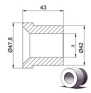 T1104201 Boccole guidabarra TONDA per Gildemeister GM35-6 