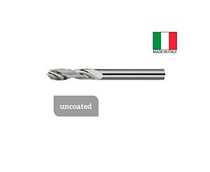 TD-1.250 Punta elicoidale 30°da Ø1.00 a Ø20.00 in metallo duro, corta a 2 taglienti con gambo cilindrico 1.5xØ