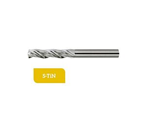 TD-1.253-0530N Punta a elica in metallo duro Ø5.3 corta a 3 taglienti con gambo cilindrico, profondita di foratura pari a 1.5xØ rivestita S-TiN
