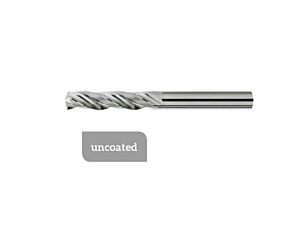 TD-1.253-0410 Punta a elica in metallo duro Ø4.1 corta a 3 taglienti con gambo cilindrico, profondita di foratura pari a 1.5xØ