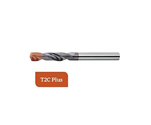 THP-2.900-0870DC Punta a elica in metallo duro Ø8.7 a due taglienti, ad alte prestazioni con gambo cilindrico 3xØ, rivestita in T2C Plus