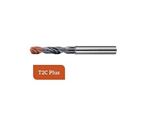 THP2.910ST-0920DC Punta a elica in metallo duro Ø9.2 a 2 taglienti, ad alte prestazioni con gambo cilindrico, profondità di foratura pari a 3xØ, rivestita in T2C Plus