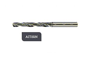 THP2.920GG-1050 Punta a elica 30° in metallo duro con fori di lubrificazione interna per ghisa Ø10.5 a due taglienti, alte prestazioni, gambo cilindrico, profondità di foratura pari a 5xØ, rivestita in AlTiSiN