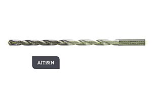 Punta a elica in metallo duro LUNGA Ø4.0 ad alte prestazioni, a due taglienti con fori di lubrificazione, gambo cilindrico 15xØ, rivestita in AlTiSiN