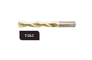THP2.920AL-0300D Punta a elica 30° in metallo duro Ø3.0 con fori di lubrificazione, a due taglienti ad alte prestazioni, gambo cilindrico 5xØ, rivestita in T-DLC