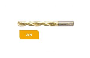 THP2.920AL-0300 Punta a elica 30° in metallo duro Ø3.0 con fori di lubrificazione, a due taglienti ad alte prestazioni, gambo cilindrico 5xØ, rivestita in ZrN