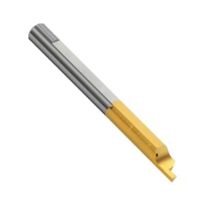 MFL Micro Bareni destri per scanalatura frontale per esecuzione gole aventi ingombri esterni frontale con esecuzione all'interno del foro Tiny Tools Carmex in metallo duro non rivestito K20, rivestito BXC o BMK, scegliere d1 e L1