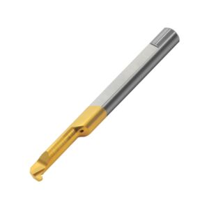 MKR4R0.5L10K20 Micro Bareno destro per gole con scanalatura raggiata Tiny Tools Carmex in metallo duro K20, fantina mobile