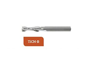 TM-3.2L-0400C Fresa elicoidale metallo duro Ø4.0 a due taglienti, taglio al centro con gambo cilindrico, rivestita in TiCN-B