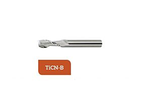 TM-3.2-0200C Fresa elicoidale metallo duro a due taglienti, taglio al centro con gambo cilindrico DIN 6535 HA, rivestita TiCN-B