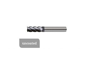 TM-3.445-1000 Fresa a elica 45° metallo duro Ø10 a 4 taglienti, taglio al centro con gambo cilindrico DIN 6527L