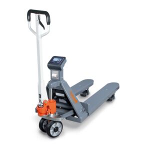 UNICRAFT 6150271 Transpallet manuale professionale con bilancia elettronica, Display LCD e Stampante, portata 2 Tonellate, lunghezza forche 1150mm, Modello PHW 2000 W