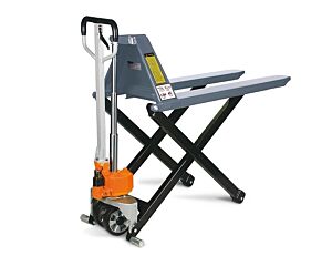 UNICRAFT 6150100 Scissor lift pallet truck with hydraulic lifting and lowering device, load capacity 1t, fork length 1150mm