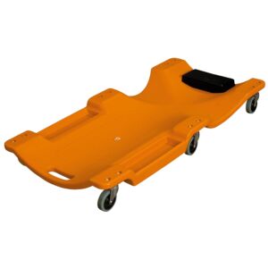 UNICRAFT 6201801 Carrellino sotto auto per autofficine con poggiatesta imbottito e 6 rotelle piroettanti - Portata 120Kg - Modello MRB 40KS 