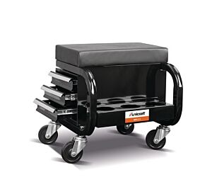 UNICRAFT 6201903 Sgabello di montaggio per officine con ruote e cassetti porta attrezzi - Modello MH-S 3