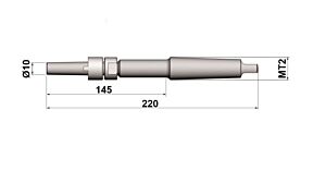 148-10.00 Mandrino per alesatore a manicotto D=10,  gambo cono morse CM2 DIN 217