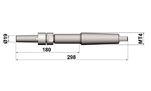 148-19.00 Mandrino per alesatore a manicotto D=19, cono morse CM4 DIN 217