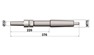 148-32.00 Mandrino per alesatore a manicotto D=32, cono morse CM5 DIN 217