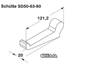 VD 63 D 390 A Nasello per tornio Plurimandrino Schütte modello serie SD 50 - SD 53 - SD 80