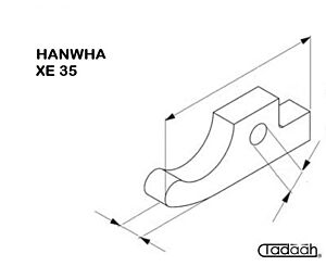 XE-15500-014A Nasello per tornio HANWHA - XE 35