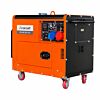 UNICRAFT 6731080 Generatore di corrente portatile a diesel 7.5 kW, modello PG-D 80 TEA-S HC, mono/trifase 230V/400V, con avviamento elettrico