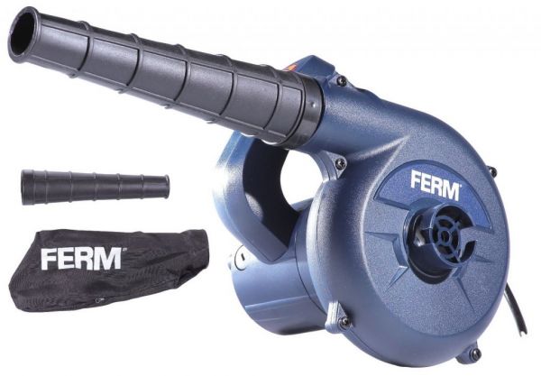 FERM EBM1003 - Soffiatore elettrico portatile con funzione di aspirazione  400W per officine e fai da te