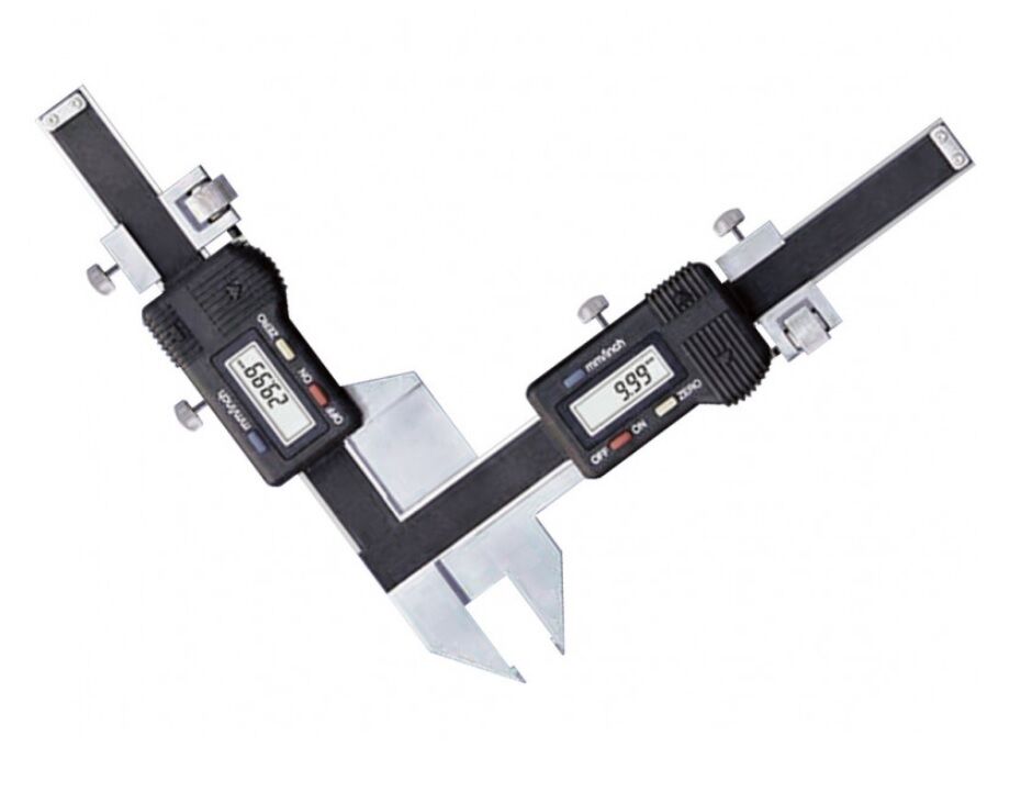 VOGEL 001.269 Digital gear calipers Stainless steel hardened, 2 fine adjustment screws, Jaw Length L=50.5mm, Rods L=210/185.5mm