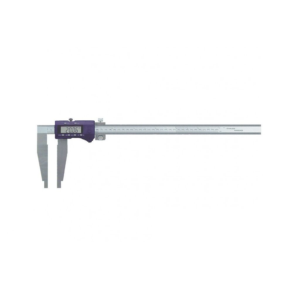 001.976 Digitaler Werkstattmessschieber mit 100 mm langen Backen aus gehärtetem Edelstahl, Messbereich 600 mm, Auflösung 0,01 mm