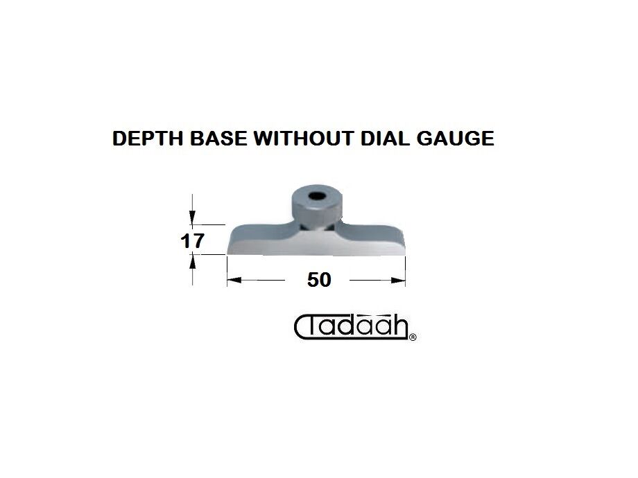 004.881 Base rettangolare per misure di profondità senza comparatore - Dimensioni 63x17