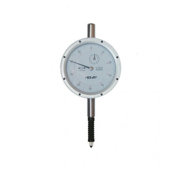 004.708 Splashproof "watertight" centesimal dial gauge Ø61.5 mm with screwed ring nut - Rod cover bellows