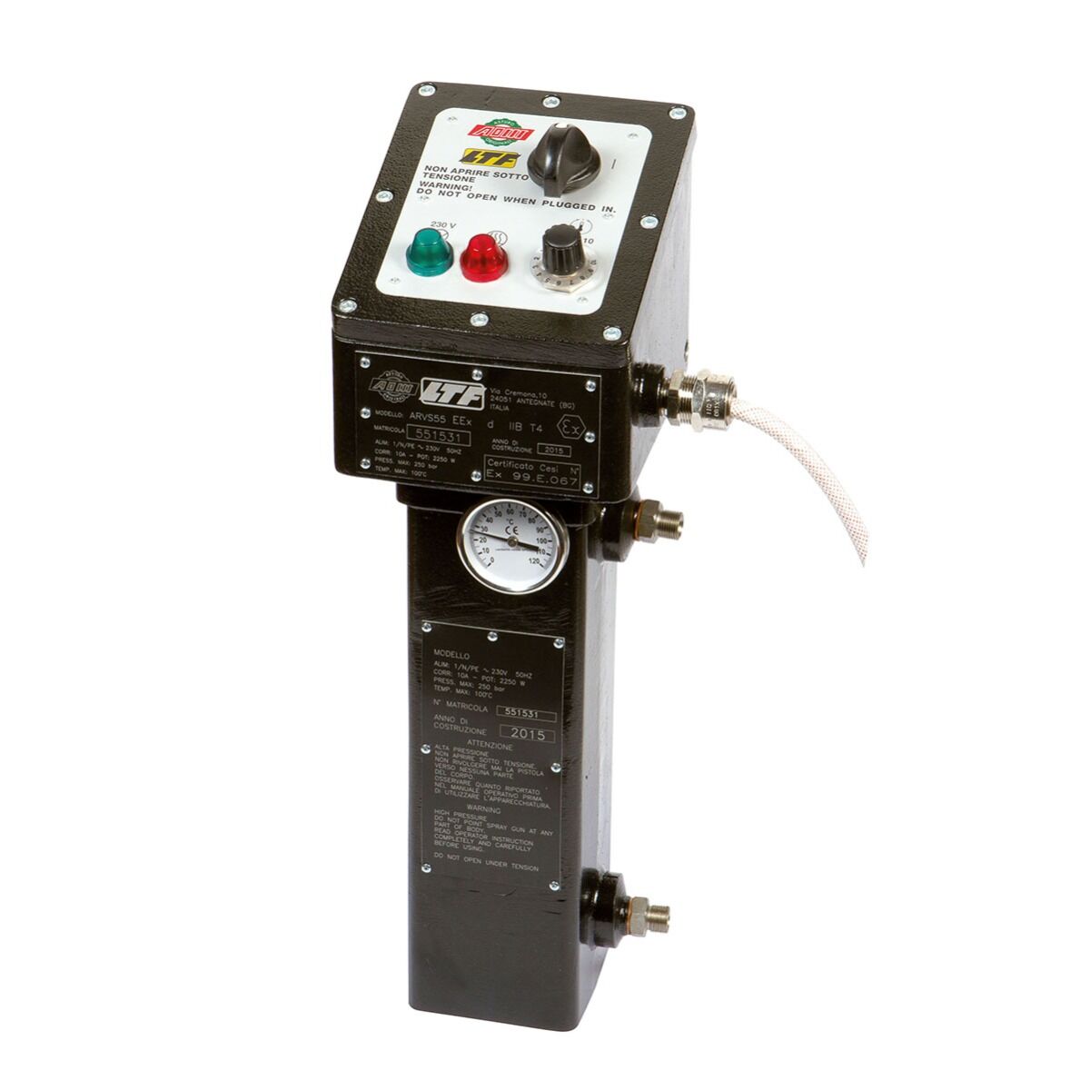 ASTURO 0142855 Farberhitzer Modell ASRV55 für pneumatische Kolbenpumpen ideal zur Reduzierung der Viskosität