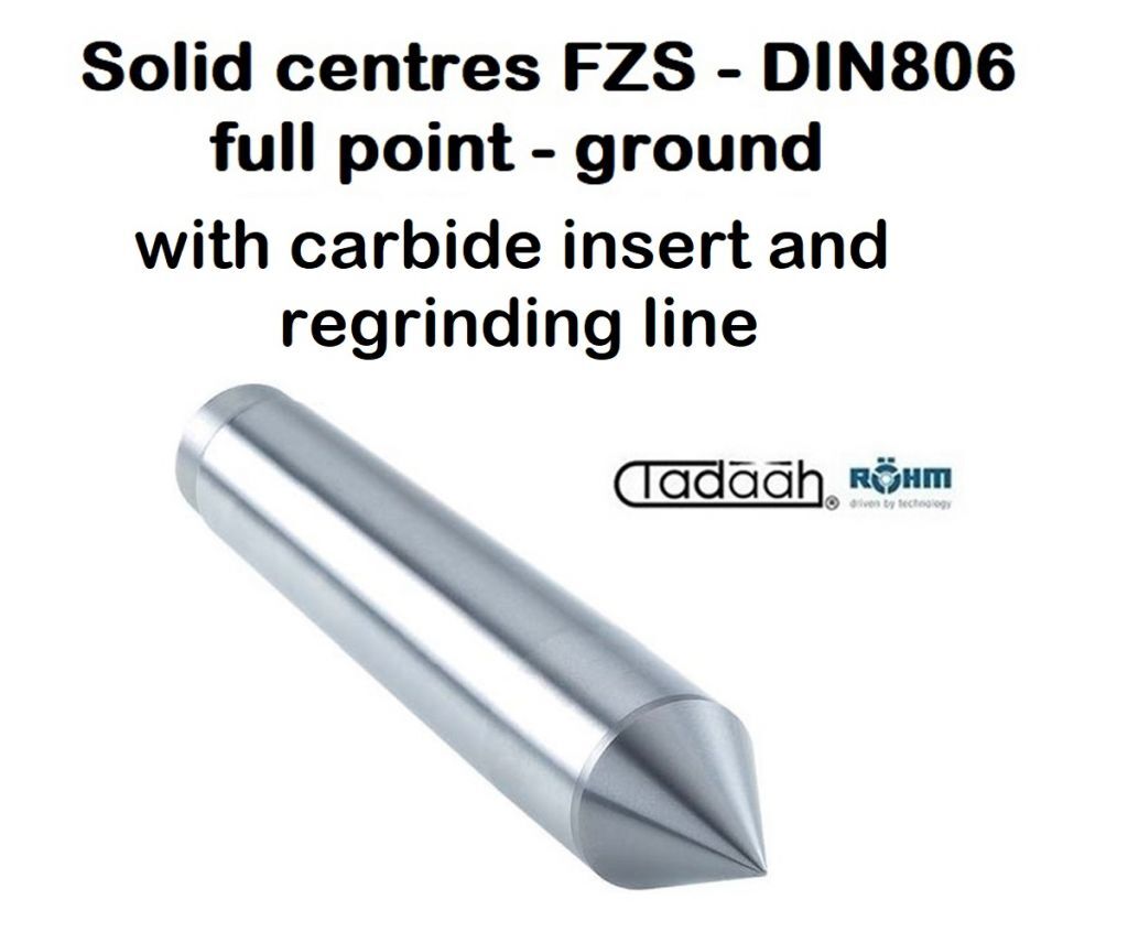Contropunta fissa Röhm FZS - DIN 806, gambo cono morse, con punta in metallo duro, solo rettificata
