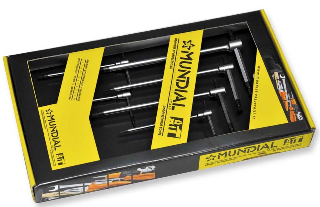 0344.398 SERIE 6 CHIAVI ESAGONO TRE TESTE - Scatola cartone