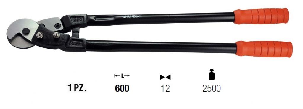 0405.030 TRONCHESE TAGLIAFUNI PER FUNI ACCIAIO - Lunghezza 600mm