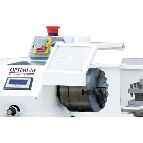 OPTIMUM 050OP0320 Drehmaschinen für den Heimwerker 230V, Stangendurchlass 20mm, Leistung Antriebsmotor 750W, Spitzenhöhe 115mm, Spitzenweite 450mm - Model TU 2304