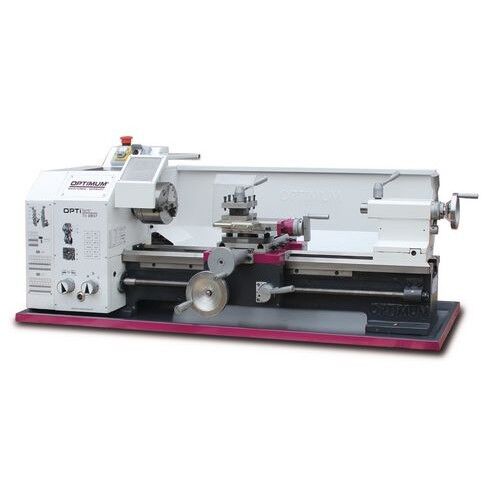 OPTIMUM 050OP7003 Parallel-Drehmaschine mit Vorschubgetriebe, Stangendurchlass 26mm, Spitzenhöhe 140mm, 400 V, Modell TU2807, Maße 1370x640x440mm