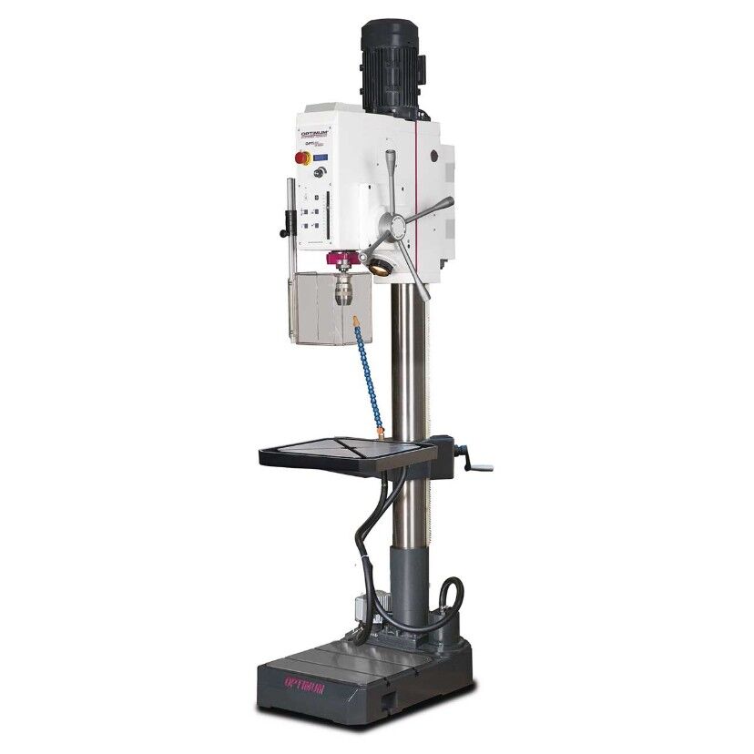 OPTIMUM 054OP4245 Trapano a colonna ad ingranaggi con regolazione continua della velocità, foratura max. Ø30mm, 2.2 kW, potenza 400V