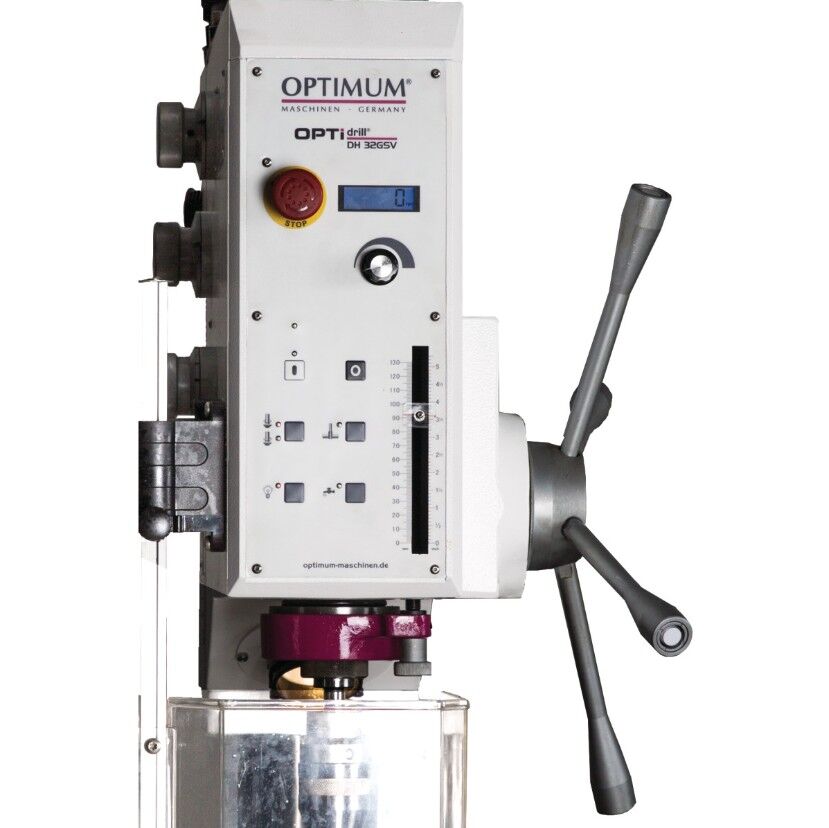 OPTIMUM 054OP4245 Trapano a colonna ad ingranaggi con regolazione continua della velocità, foratura max. Ø30mm, 2.2 kW, potenza 400V