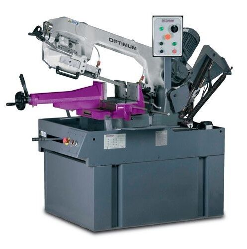 OPTIMUM 057OP0350 Segatrice a nastro per metalli 2925x27x0.9 mm, modello S 350 DG, con base girevole e archetto orientabile - Potenza 400 V