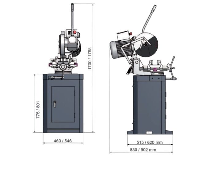OPTIMUM 057OP2300 Segatrice circolare per metalli, modello CS 315, diametro lama 315 mm - Potenza 400 V