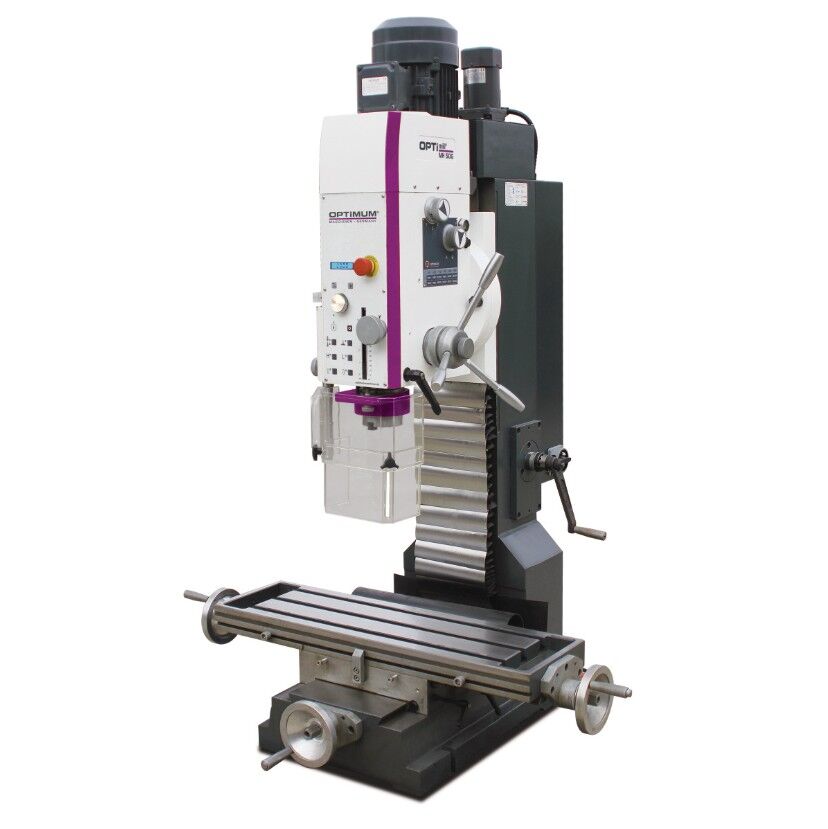 OPTIMUM 058OP8180 Universalbohr-Fräse mit manuellem Gangwechsel, maximale Bohrung Ø38mm, 1,5-2,2 kW, Leistung 400V