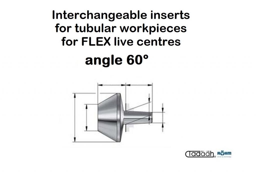 Cuspide intercambiabile Röhm per tubi per contropunta FLEX - 60°